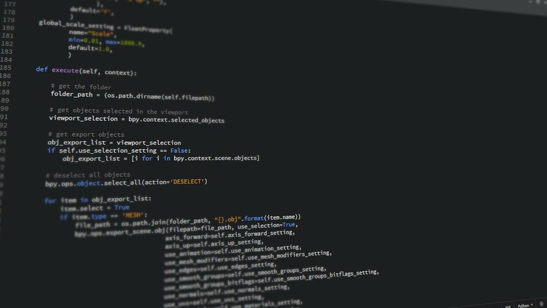 Zbliżenie ekranu komputera z kodem Pythona do nauki machine learning